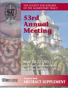 THE SOCIETY FOR SURGERY OF THE ALIMENTARY TRACT 53rd Annual Meeting