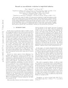 Bounds on non-adiabatic evolution in single-field inflation Peter Adshead1, 2 and Wayne Hu3, 4 arXiv:1402.1677v1 [astro-ph.CO] 7 Feb