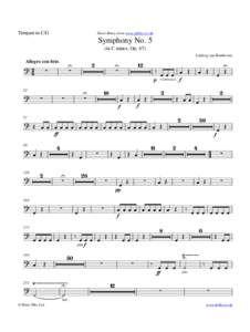 Timpani in C/G  Sheet Music from www.mfiles.co.uk Symphony No. 5 (in C minor, Op. 67)