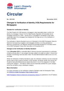 Circular NoNovemberChanges to Verification of Identity (VOI) Requirements for