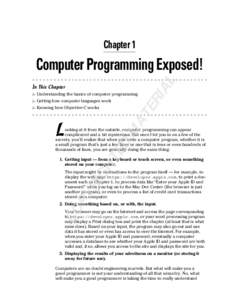 Chapter 1  AL Computer Programming Exposed! ▶ Understanding the basics of computer programming