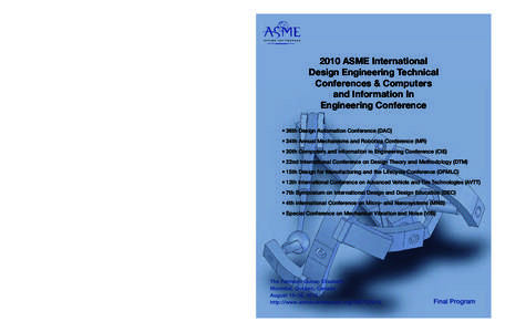 Science / Academia / ASME / Design Automation Conference / Engineering