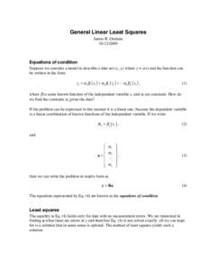 Regression analysis / Least squares / Numerical linear algebra / Abstract algebra / Linear least squares / Degrees of freedom / Ordinary least squares / Matrix / Transpose / Algebra / Mathematics / Linear algebra