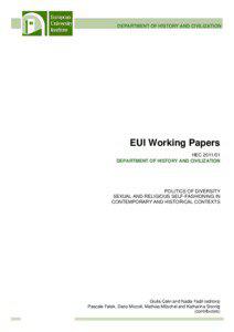 DEPARTMENT OF HISTORY AND CIVILIZATION  EUI Working Papers