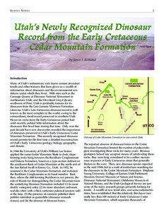 S U RV E Y N O T E S  Utah’s Newly Recognized Dinosaur