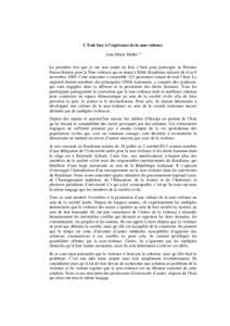 L’Irak face à l’espérance de la non-violence Jean-Marie Muller * La première fois que je me suis rendu en Irak c’était pour participer au Premier Forum Irakien pour la Non-violence qui se tenait à Erbil (Kurdi