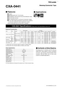 1  Dimming/Connector Type CXA-0441 ■ Features