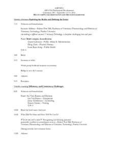 AGENDA ASPA Fall Professional Development Cincinnati, OH – September 13-14, 2010 MULTI-CAMPUS ACCREDITATION AND DISTANCE LEARNING Monday afternoon Exploring the Reality and Defining the Issues 1:15