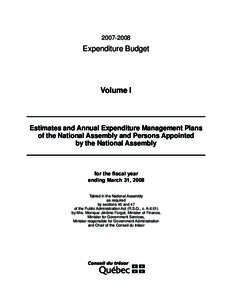 [removed]Expenditure Budget Volume I