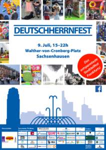 Deutschherrnfest 9. Juli, 15–22h Walther-von-Cronberg-Platz  Sachsenhausen