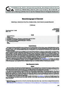 JAHRBUCH DER GEOLOGISCHEN BUNDESANSTALT Jb. Geol. B.-A. ISSN 0016–7800  Band 147