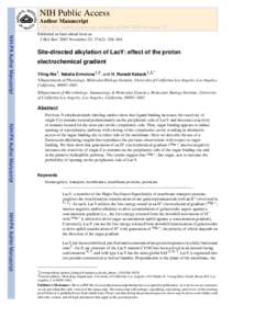 NIH Public Access Author Manuscript J Mol Biol. Author manuscript; available in PMC 2008 November 23. NIH-PA Author Manuscript