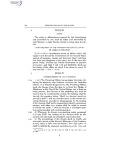 ø3¿  STANDING RULES OF THE SENATE RULE III