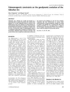 doi: [removed]j[removed]00564.x  Palaeomagnetic constraints on the geodynamic evolution of the