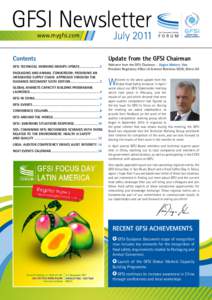 GFSI Newsletter July 2011 www.mygfsi.com Contents