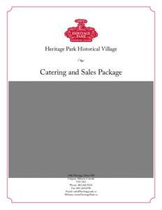 Heritage Park Historical Village  • Catering and Sales Package