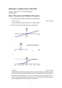 Artificial neural networks / Functions and mappings / Computational neuroscience / Multilayer perceptron / Perceptron / Function / Connectionism / Graph of a function / Computable function / Feedforward neural network