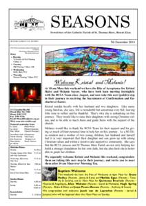 SEASONS Newsletter of the Catholic Parish of St. Thomas More, Mount Eliza 7th December[removed]S E C O ND S U ND A Y O F A D V E NT