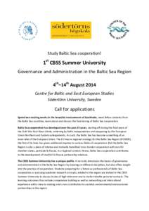 Microsoft Word - Call CBSS Summer University 2014_final.docx