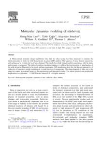 Silicon dioxide / Materials science / Chemical engineering / Stishovite / High pressure / Melting point / Molecular dynamics / Melting / Mantle / Chemistry / Glass / Phase transitions