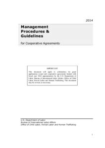 2014  Management Procedures & Guidelines for Cooperative Agreements