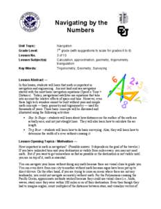 Microsoft Word - Navigation LESSON 3-Navigating By the Numbers.doc