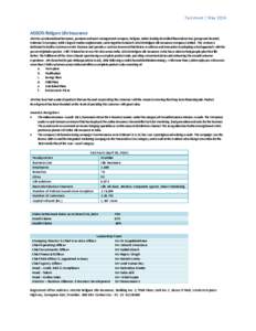 Factsheet | May[removed]AEGON Religare Life Insurance