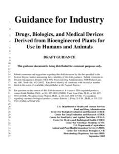 1  Guidance for Industry 2 3