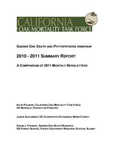 Botany / Flora / Tree diseases / Sudden oak death / Biology