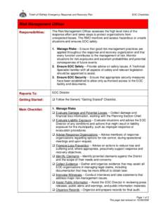 Disaster preparedness / Emergency operations center / Incident Command System / Brevard Emergency Operations Center / Public safety / Emergency management / Management