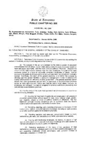 ~tate of \1tcnncsscc PUBLIC CHAPTER NO. 800 HOUSE BILL NO[removed]By Representatives McCormick, Dunn, Eldridge, Hurley, Holt, Halford, Ryan Williams, Hall, Marsh, Wirgau, Butt, Maggart, Shipley, Power, Gotto, Don Miller Sw