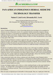 PAN-AFRICAN_ INDIGENOUS_HERBAL_MEDICINE_TECHNOLOGY_TRANSFER