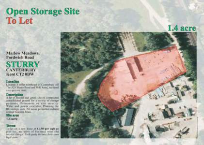 Open Storage Site To Let 1.4 acre  Marlow Meadows,