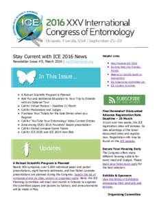 Entomological Society of America / Entomology / European Space Agency