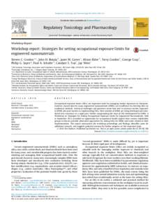 Safety / Risk / Toxicology / Threshold limit value / Exposure assessment / Occupational hygiene / Toxicity / Control banding / Naturally occurring radioactive material / Industrial hygiene / Health / Occupational safety and health