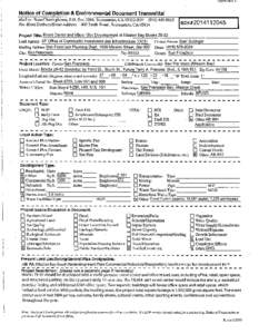 tippertutx  Notice of Completion & Environmental Document Transmittal Mail to: State Clearinghouse, P.O. Box 3044, Sacramento, CAFor Hand Delivery/Street Address: 1400 Tenth Street, Sacramento,