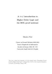 Mathematical logic / Software engineering / Theoretical computer science / Type theory / Computability theory / Logic in computer science / Proof assistants / Logic for Computable Functions / HOL / Lambda calculus / Primitive recursive function / Recursion