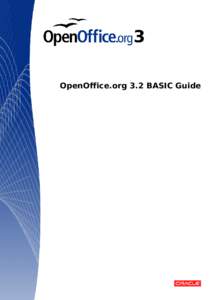 BASIC / Visual Basic / Spreadsheet / Universal Network Objects / Application software / StarOffice Basic / LibreOffice / Software / Portable software / OpenOffice.org