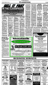 ♦ The Fulton County News ♦  CLASSIFIEDS THURSDAY, FEBRUARY 25, 2010