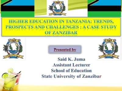 INTRODUCTION • Higher Education is recognized as key to Africa’s economic growth and political development for it plays a critical capacity and professional training role in support of all the Millenium Development 