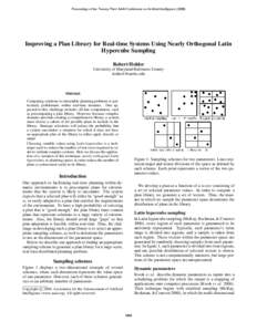 Improving a Plan Library for Real-time Systems Using Nearly Orthogonal Latin Hypercube Sampling
