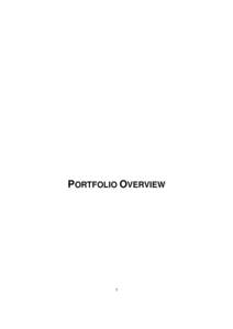 PORTFOLIO OVERVIEW  1 Portfolio Overview