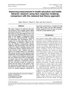 HEALTH EDUCATION RESEARCH Theory & Practice Vol.21 (Supplement[removed]Pages i19–i32 Advance Access publication 31 July 2006