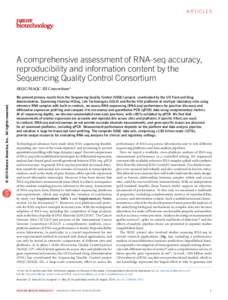 Articles  A comprehensive assessment of RNA-seq accuracy, reproducibility and information content by the Sequencing Quality Control Consortium