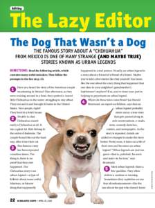 Editing Debate The Lazy Editor The Dog That Wasn’t a Dog THE FAMOUS STORY ABOUT A “CHIHUAHUA”