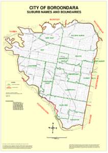 CITY OF BOROONDARA SUBURB NAMES AND BOUNDARIES RD  r