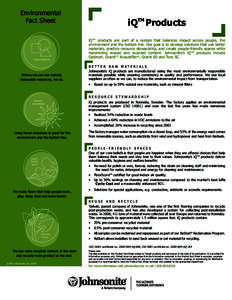 Environmental Fact Sheet better materials  Where we can use natural,