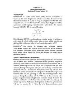 CONCERTA® (methylphenidate HCl) Extended-release Tablets CII