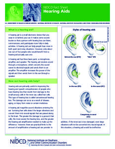 NIDCD Fact Sheet: Hearing Aids