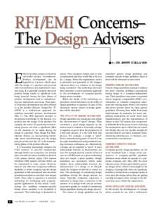 RFI/EMI Concerns– The Design Advisers by DR. BARRY O’SULLIVAN E